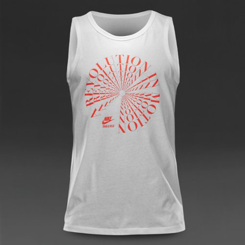 Nike Sportswear Tank- RU Revolution White / Bright Crimson for Men